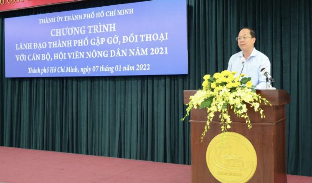ông Nguyễn Hồ Hải, Phó Bí thư Thành ủy TP. HCM phát biểu tại buổi đối thoại